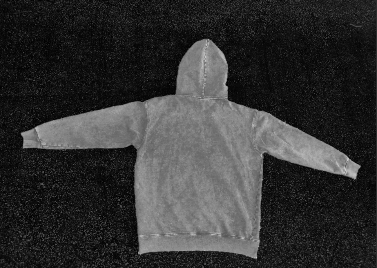 Acid Wash Black Star Hoodie